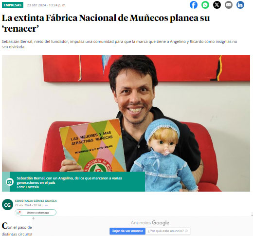 Etapa de creación de los muñecos, desde dibujar la idea hasta rotar las piezas en plástico.